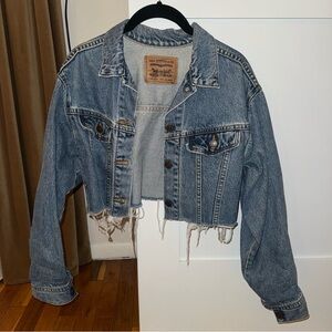 Levi's Cropped Blue Denim Jacket